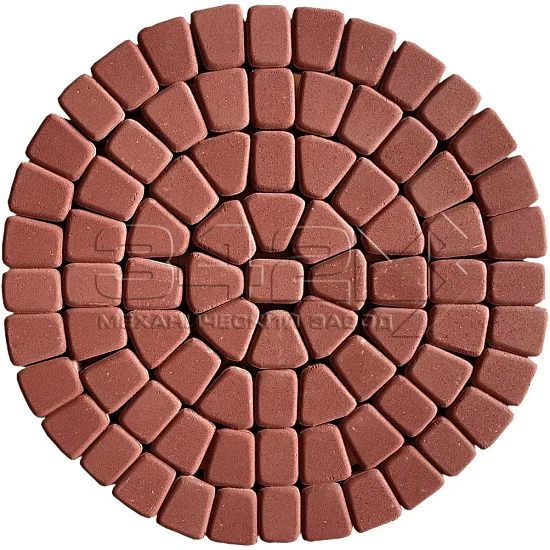 Тротуарная плитка Круговая классика 60 Ярко-красный 342 МЗ