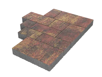 Тротуарная плитка Микс Сити Закат Stellard 60 мм