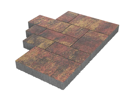 Тротуарная плитка Микс Сити Браун Stellard 60 мм