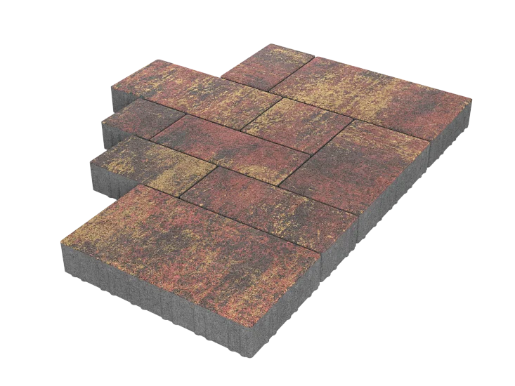 Тротуарная плитка Микс Сити Закат Stellard 60 мм