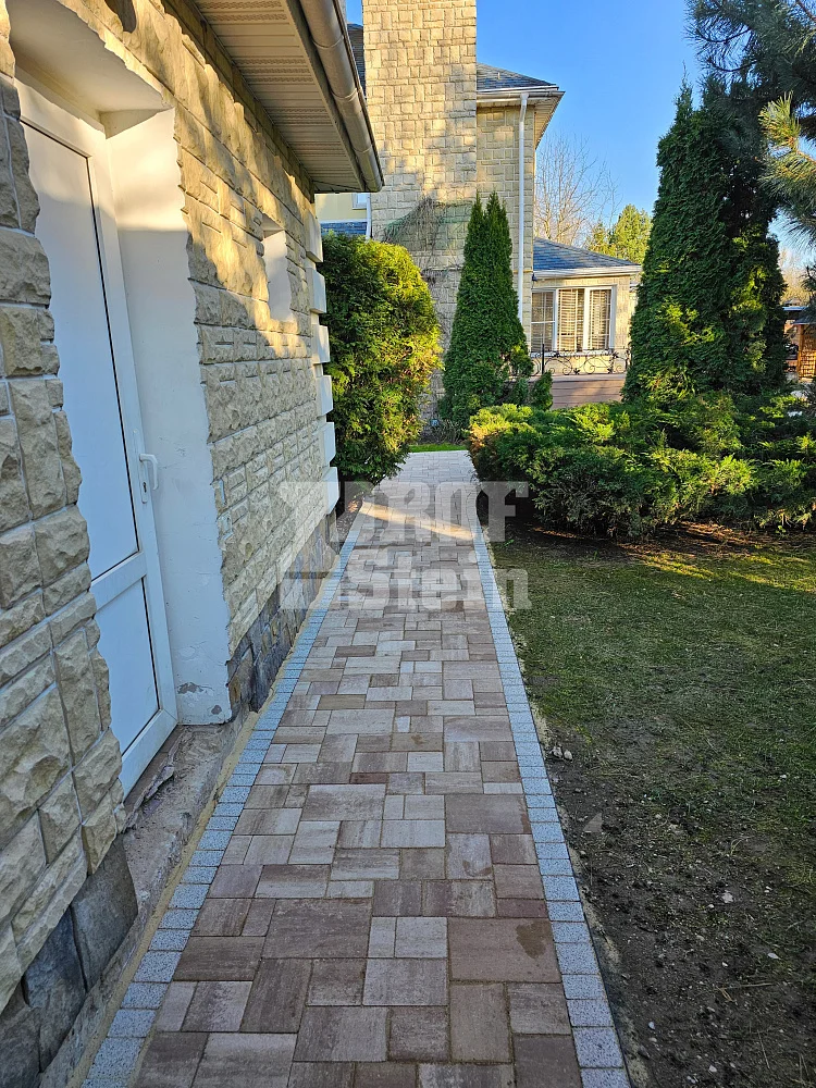 Демонтаж с последующей укладкой брусчатки Травертин от Steingot