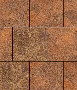 Тротуарная плитка КВАДРАТ 400х400 Листопад гладкий Саванна Б.6.К.6 Выбор 60 мм
