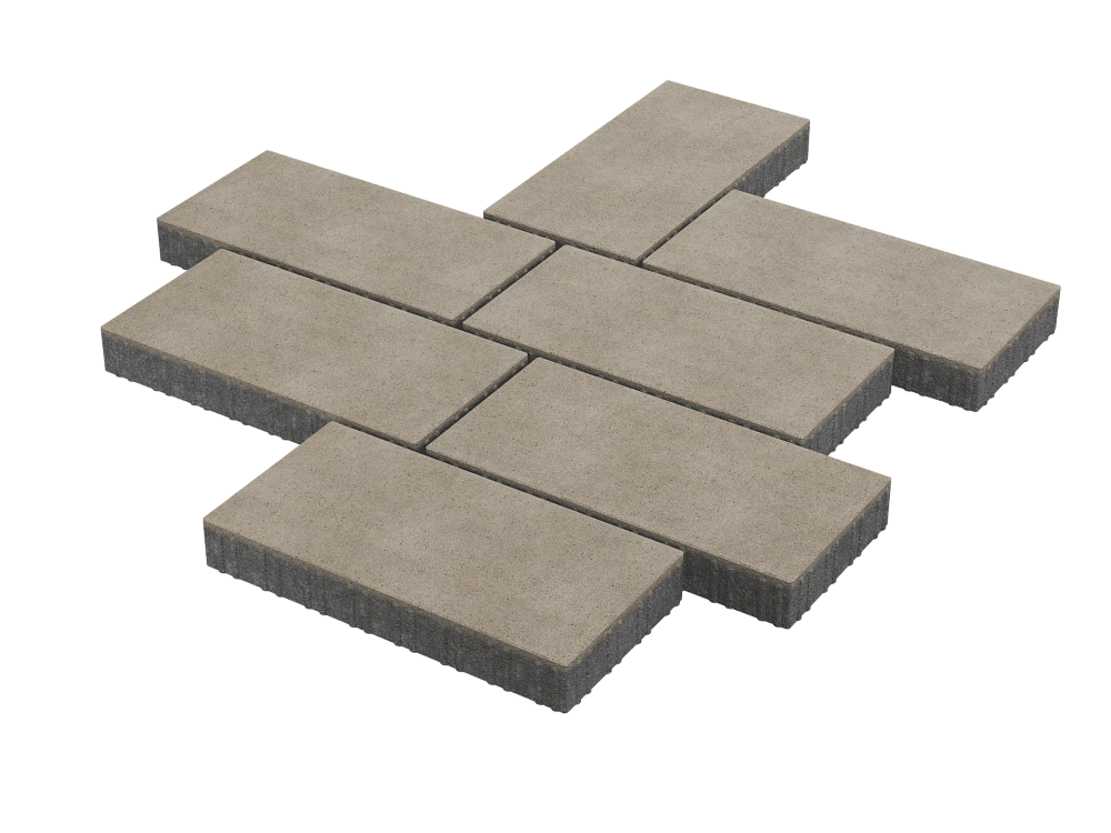 Тротуарная плитка Патио Белый Stellard 80 мм