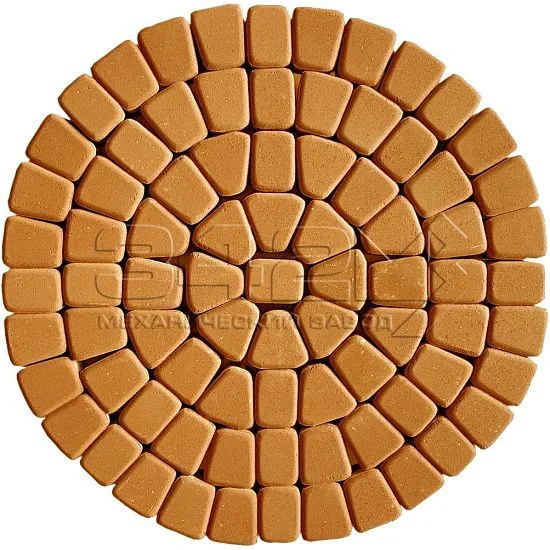 Тротуарная плитка Круговая классика 60 Оранжевый 342 МЗ