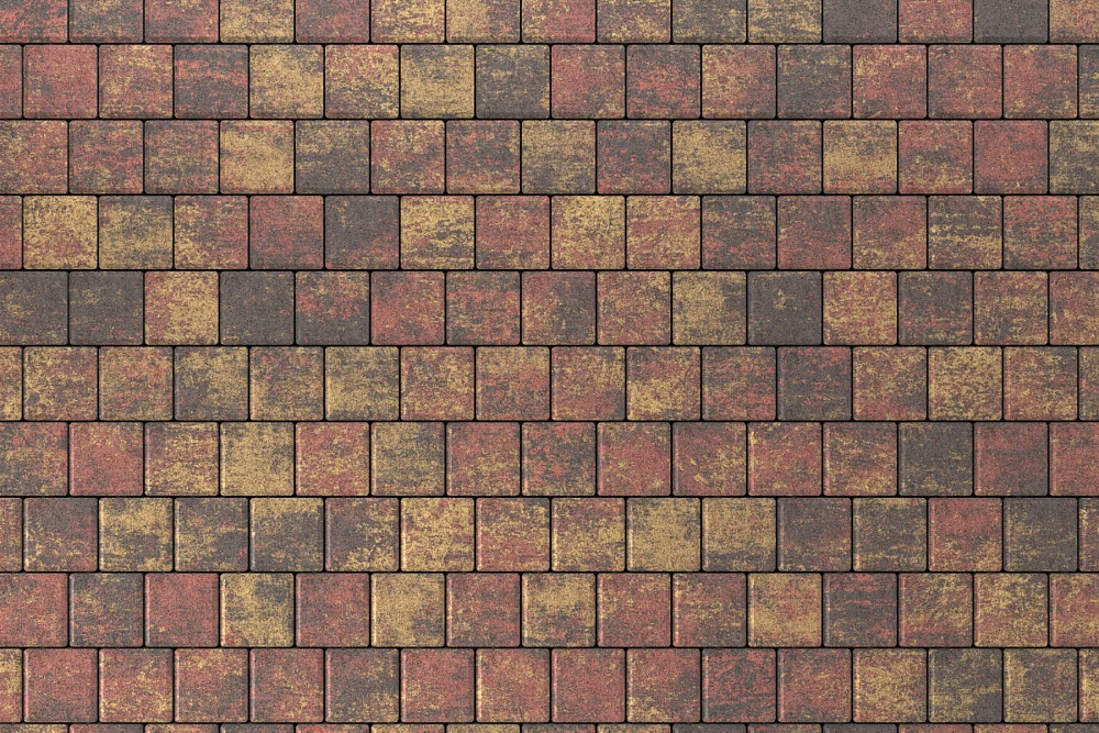 Тротуарная плитка Квадрат 10х10 Закат Stellard 60 мм