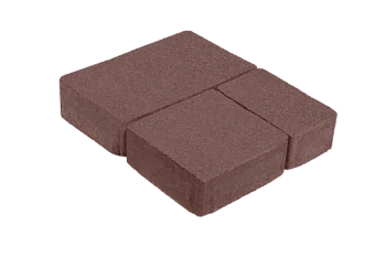 Тротуарная плитка Старый Город 1СГ5Ф Нобетек Красно-Коричневая 50 мм