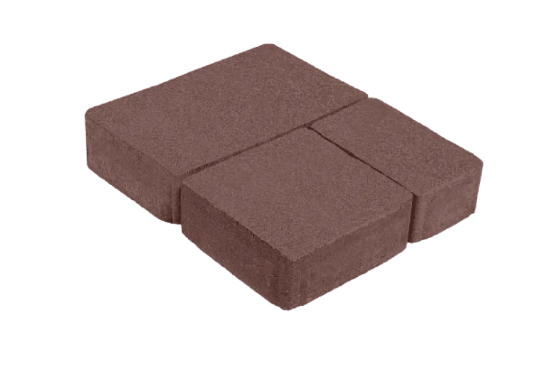 Тротуарная плитка Старый Город 1СГ5Ф Нобетек Красно-Коричневая 50 мм