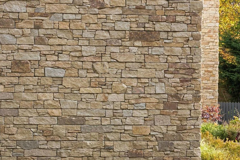 3D панель из натурального камня Кварцит Серо-коричневый Грубый камень Pharaon