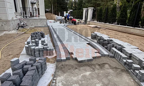 Мощение на готовое основание