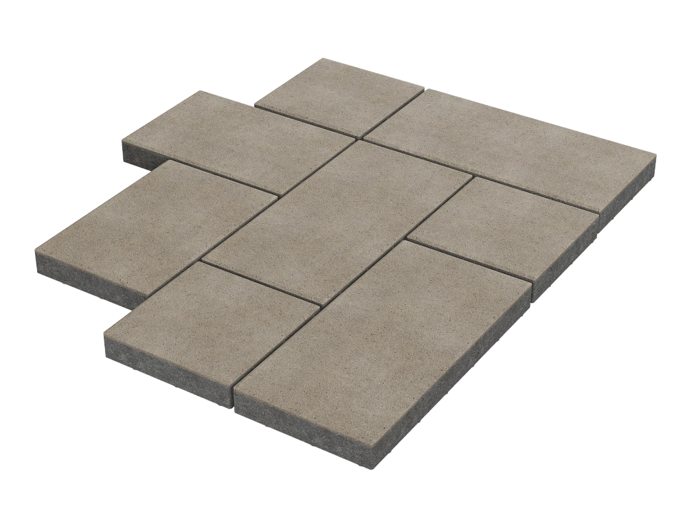 Тротуарная плитка Мозаика XL Белый Stellard 60 мм