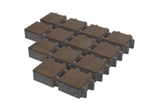 Тротуарная плитка Эко-квадрат Серый Stellard 80 мм