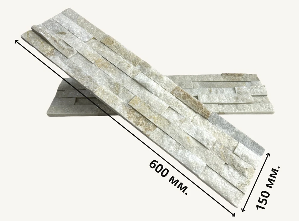 3D панель из натурального камня Кварцит Бежевый Классик Pharaon