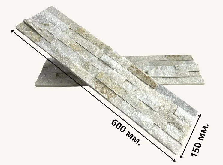 3D панель из натурального камня Кварцит Бежевый Классик Pharaon