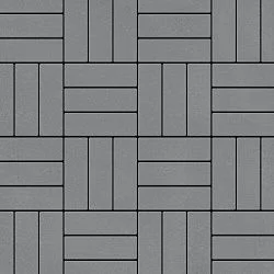 Тротуарная плитка Паркет Серый Гладкая SteinRus 60 мм