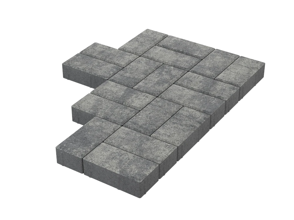 Тротуарная плитка Брусчатка Грей Stellard 40 мм