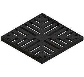 Решетка водоприемная Basic РВ-28.28 «снежинка» чугунная ВЧ