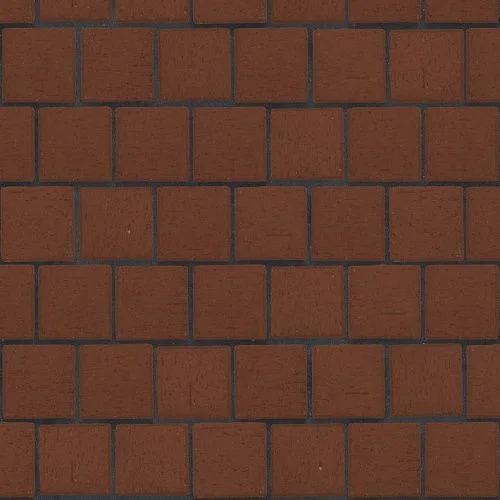 Клинкер тротуарный тёмно-красный "Эдинбург" квадро (под распил) ЛСР