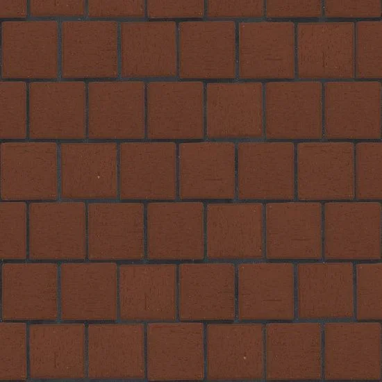 Клинкер тротуарный тёмно-красный "Эдинбург" квадро (под распил) ЛСР