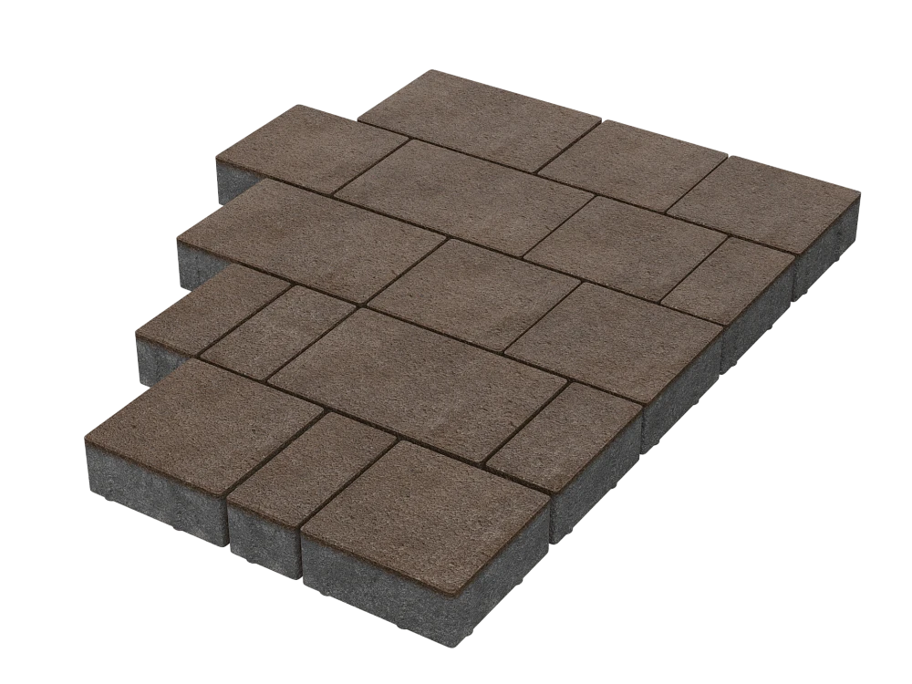 Тротуарная плитка Новый город Коричневый Stellard 40 мм