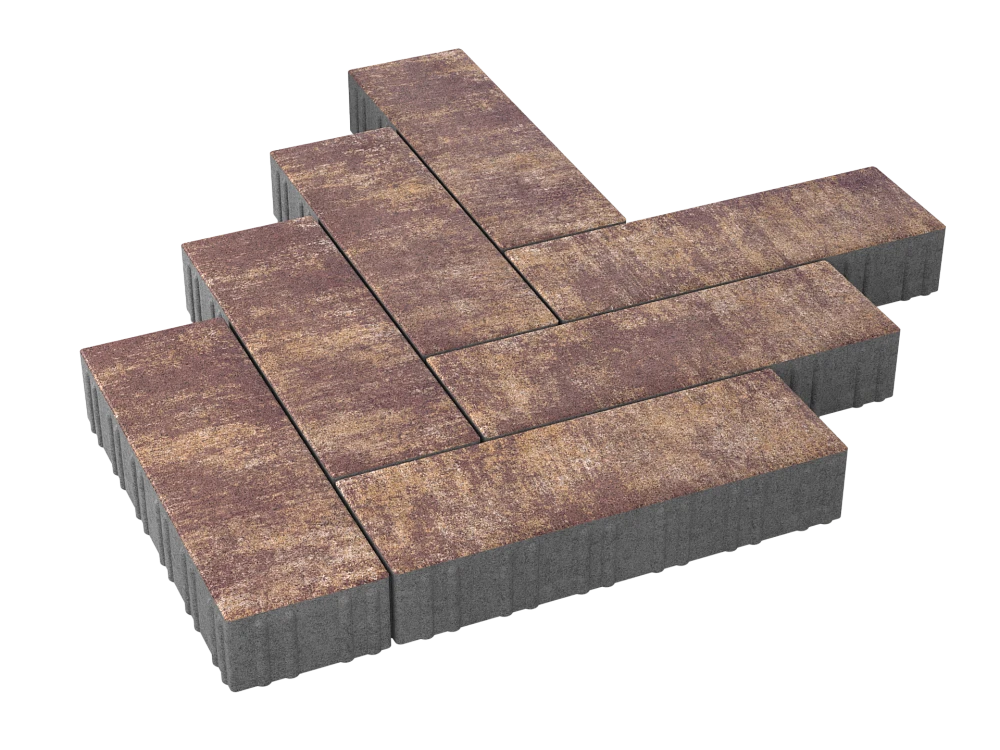 Тротуарная плитка Паркет Гавана Stellard 80 мм