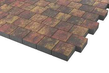 Тротуарная плитка Квадрат 20х20 Закат Stellard 80 мм