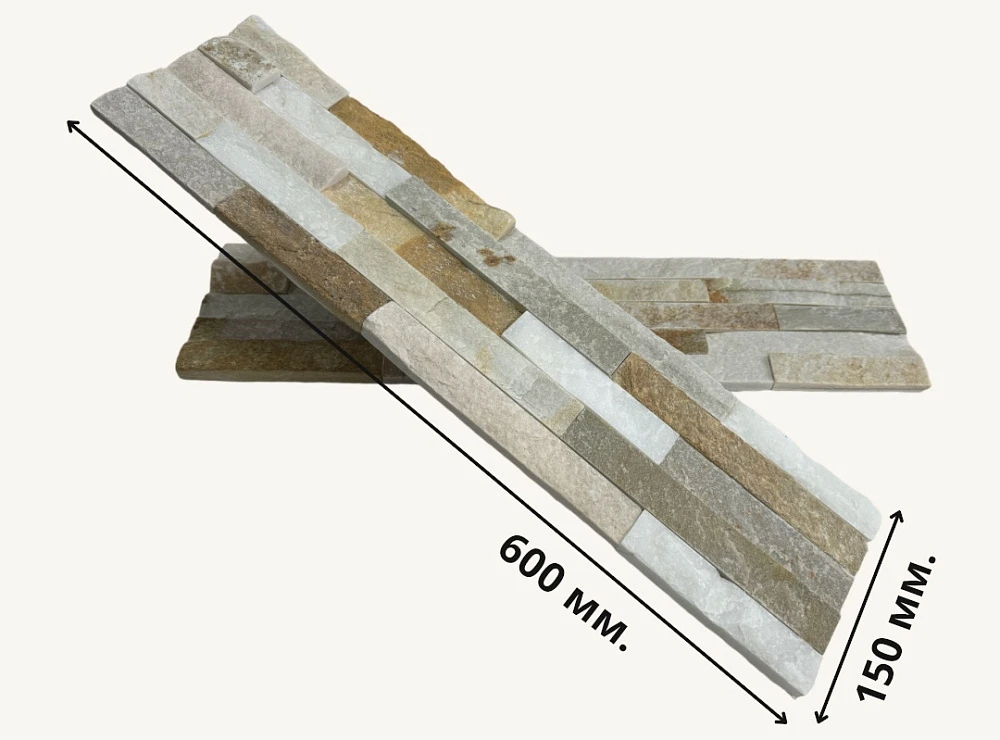 3D панель из натурального камня Сланец Бежевый Классик Pharaon