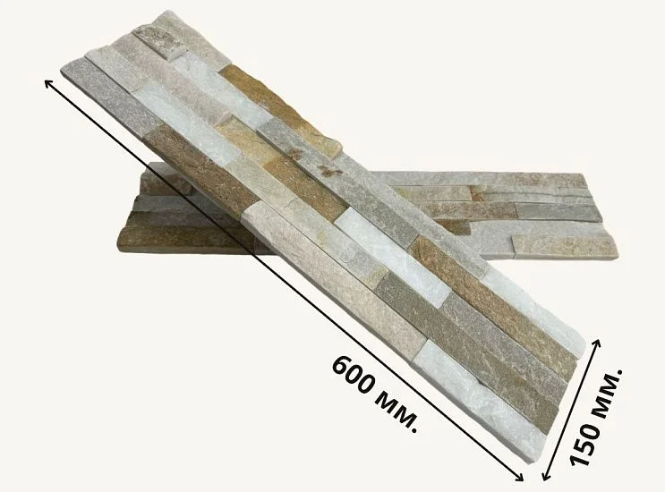 3D панель из натурального камня Сланец Бежевый Классик Pharaon