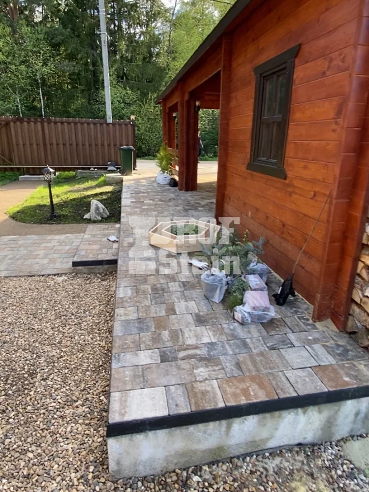 Укладка объемной рельефной брусчатки от Нобетек