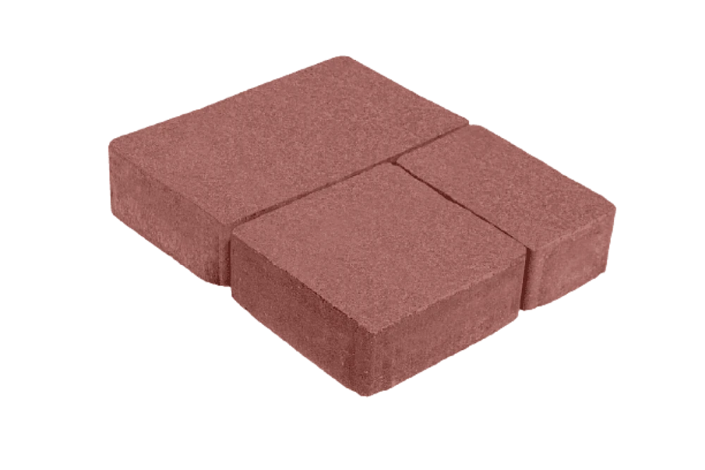 Тротуарная плитка Старый Город 1СГ5Ф Нобетек Красная 50 мм