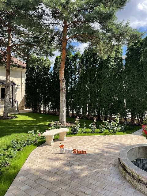 Укладка тротуарной плитки от Steingot в цвете Травертин