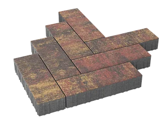 Тротуарная плитка Паркет Закат Stellard 80 мм