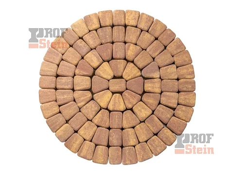 Тротуарная плитка Круговая классика, Желтый 342 МЗ 60 мм