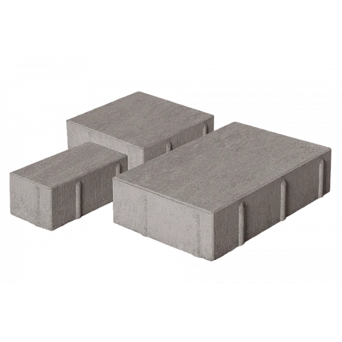 Тротуарная плитка Новый город 1НГ6Ф Серая Нобетек 60 мм