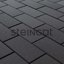 Тротуарная плитка Прямоугольник 200*100 Черный (верхний прокрас, минифаска) Steingot 60 мм