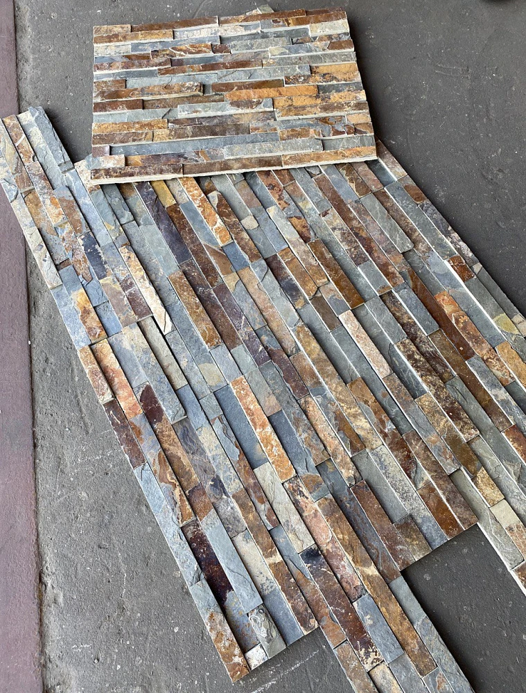 3D панель из натурального камня Сланец Мультиколор Классик Pharaon