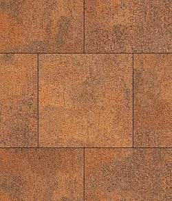 Тротуарная плитка КВАДРАТ 500х500 Листопад гладкий Саванна Б.5.К.6 Выбор 60 мм