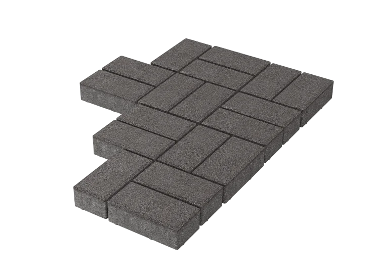 Тротуарная плитка Брусчатка Дымчатый кварц Stellard 80 мм