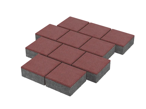 Тротуарная плитка Квадрат 20х20 Серый Stellard 60 мм