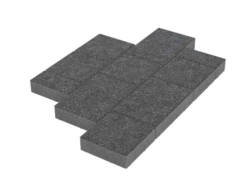 Тротуарная плитка Мозаика Черный агат Stellard 60 мм