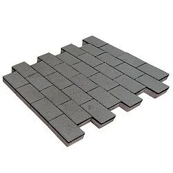 Тротуарная плитка Севилья Серый Гладкая SteinRus 80 мм