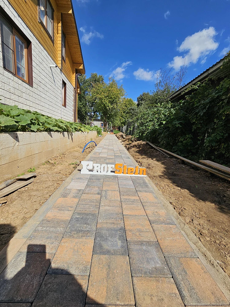 Укладка брусчатки Steingot с подготовкой бетонного основания