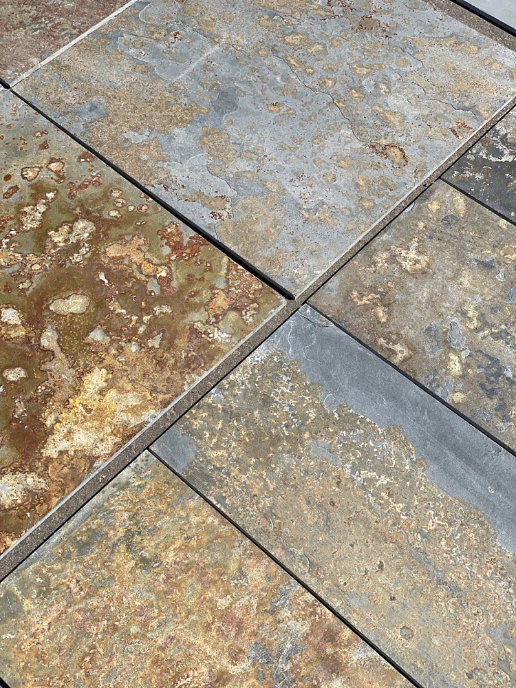 Плитка Сланец Мультиколор (натуральный скол) 600х600 Pharaon