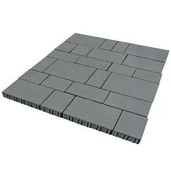 Тротуарная плитка Инсбрук Тироль Серый Гладкая SteinRus 60 мм