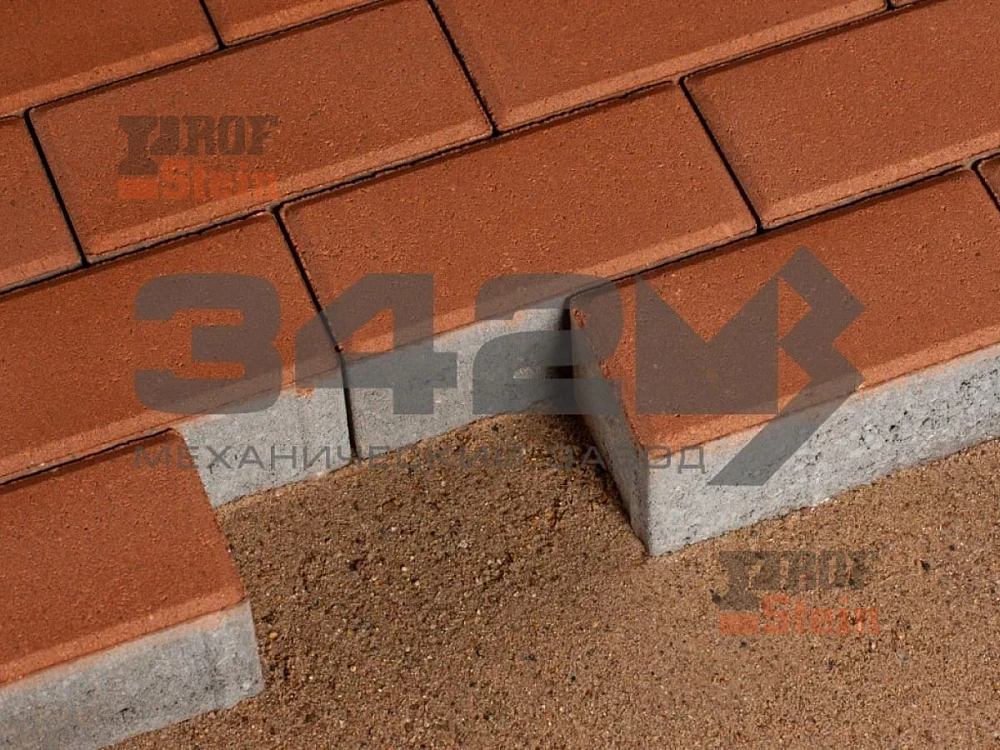 Тротуарная плитка Брусчатка, Оранжевый 342 МЗ 60 мм