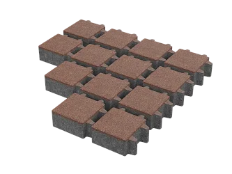 Тротуарная плитка Эко-квадрат Капучино Stellard 80 мм