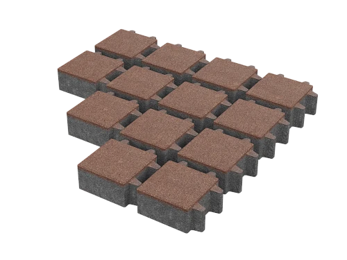 Тротуарная плитка Эко-квадрат Серый Stellard 80 мм