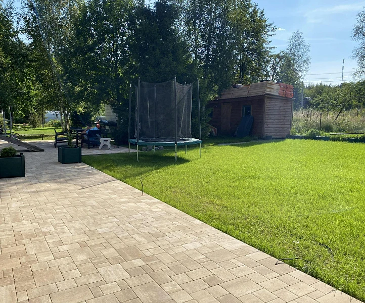 Проект Укладка брусчатки с уникальной схемой мощения 280 м2 в г. Троицк