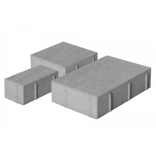 Тротуарная плитка Новый город 1НГ6Ф Серая Нобетек 60 мм