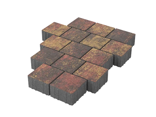 Тротуарная плитка Квадрат 15х15 Каньон Stellard 80 мм