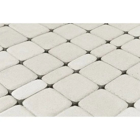 Тротуарная плитка Классико, Белый BRAER 60 мм